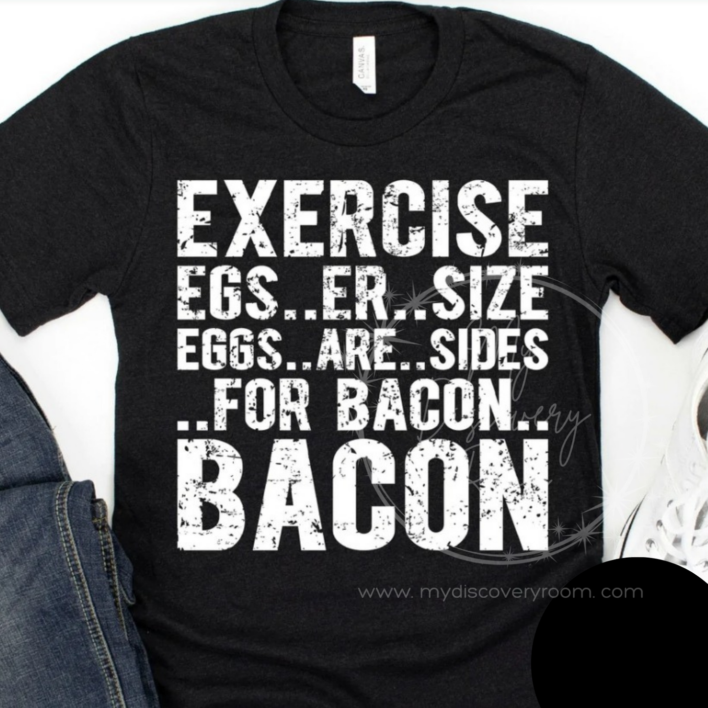 Exercise Or Bacon Graphic Tee