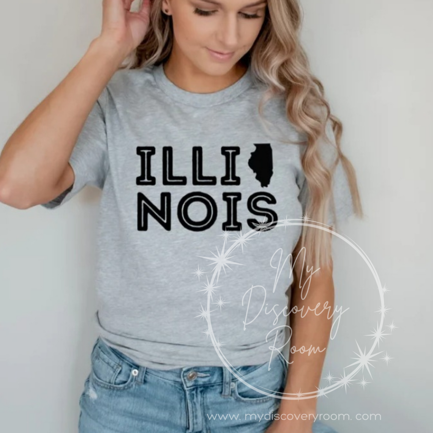 Illinois - Block Letter Graphic Tee