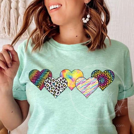 LF Pattern Hearts Graphic Tee