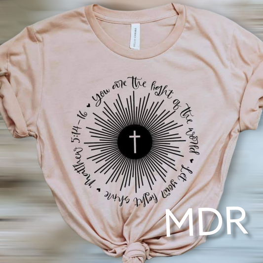 Light Of The World Matthew 5:14 Graphic Tee